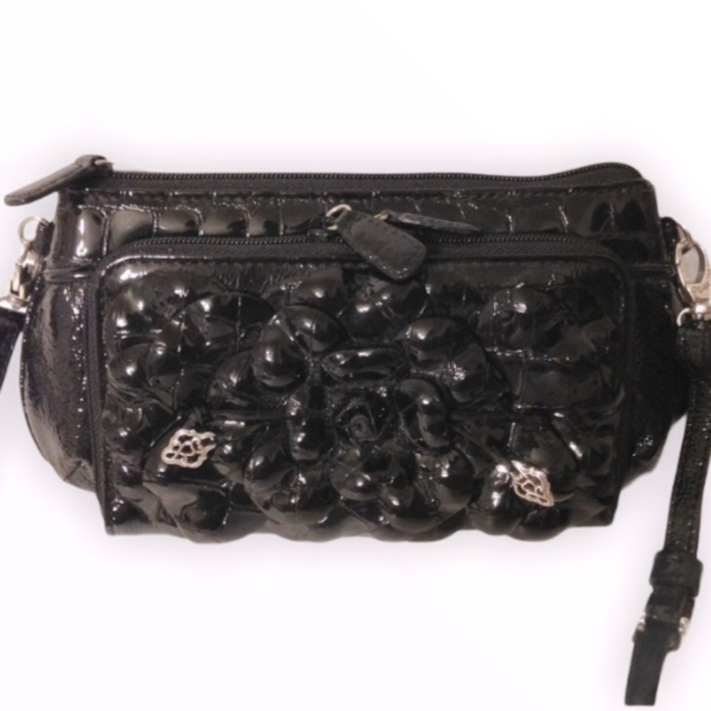 BRIGHTON 👛 black 3D floral bag
